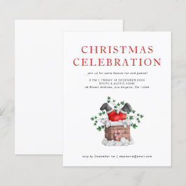 Budget Funny Santa Kerstparty Uitnodiging