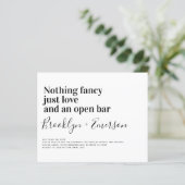 BUDGET Funny Typography Wedding Invitation (Staand voorkant)