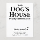 Budget Funny We hebben de 'Dog Moving Announcement (Voorkant)