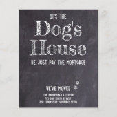 Budget Funny We hebben de 'Dog Moving Announcement (Voorkant)