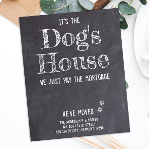 Budget Funny We hebben de 'Dog Moving Announcement