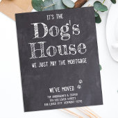 Budget Funny We hebben de 'Dog Moving Announcement