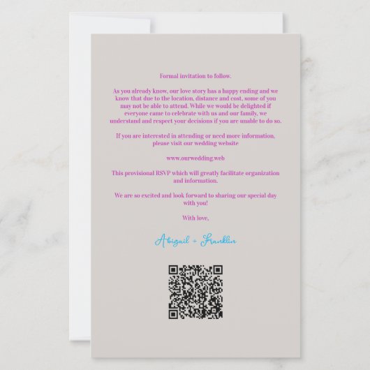 BUDGET Funny Wedding Modern Oval Minimalist Foto (Achterkant)