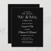 Budget Future Mr & Mrs Engagement Party Uitnodigin (Voorkant / Achterkant)