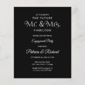Budget Future Mr & Mrs Engagement Party Uitnodigin (Voorkant)
