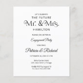 Budget Future Mr & Mrs Engagement Party Uitnodigin (Voorkant)