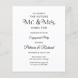 Budget Future Mr & Mrs Engagement Party Uitnodigin