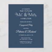 Budget Future Mr & Mrs Engagement Party Uitnodigin (Voorkant)