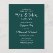 Budget Future Mr & Mrs Engagement Party Uitnodigin (Voorkant)