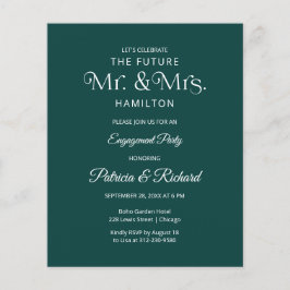 Budget Future Mr & Mrs Engagement Party Uitnodigin