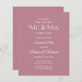 Budget Future Mr & Mrs Engagement Party Uitnodigin (Voorkant / Achterkant)