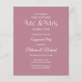 Budget Future Mr & Mrs Engagement Party Uitnodigin