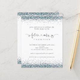 Budget Future Mrs Blue Glitter Vrijgezellenfeest