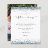 Budget Future Mrs. Foto Blue Glitter Hartelijk dan (Voorkant / Achterkant)
