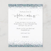 Budget Future Mrs. Foto Blue Glitter Hartelijk dan (Voorkant)