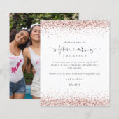 Budget Future Mrs. Foto Roos Gold Glitter Bedankt (Voorkant / Achterkant)