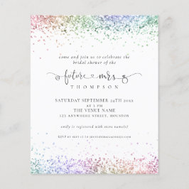 Budget Future Mrs Rainbow Glitter Vrijgezellenfees