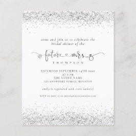 Budget Future Mrs Silver Glitter Vrijgezellenfeest