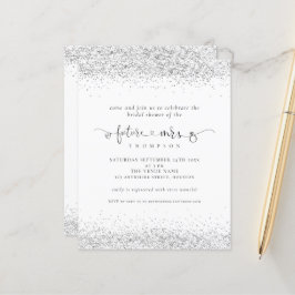 Budget Future Mrs Silver Glitter Vrijgezellenfeest