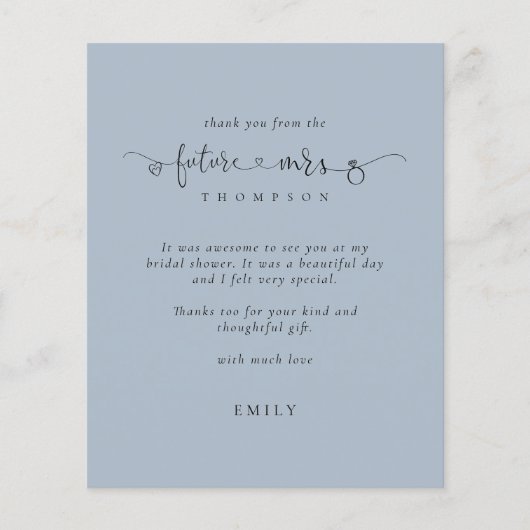 Budget Future Mrs Vrijgezellenfeest Dusty Blue Bed (Voorkant)