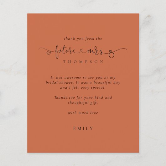 Budget Future Mrs Vrijgezellenfeest Terracotta Bed (Voorkant)