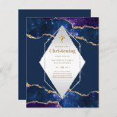 BUDGET Galaxy CHRISTENING nodigt Baptism Bautizo u (Voorkant / Achterkant)