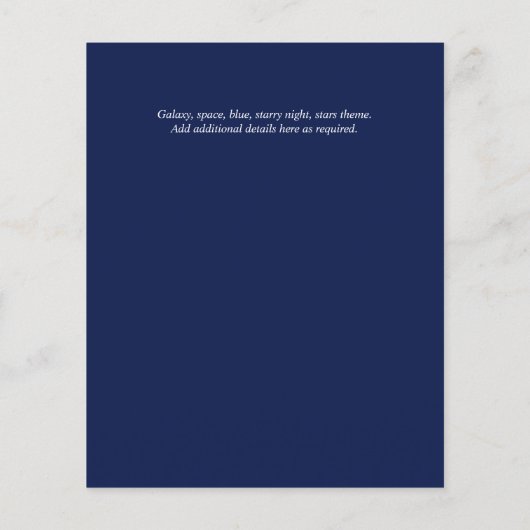 BUDGET Galaxy CHRISTENING nodigt Baptism Bautizo u (Achterkant)