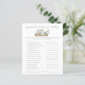 Budget Game raad wie mama pap Baby shower heeft (Staand voorkant)