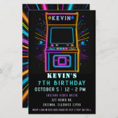 Budget Gaming Fun Neon Glow Arcade Verjaardag Uitn (Voorkant / Achterkant)