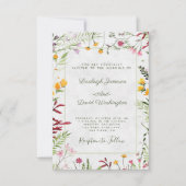 Budget Garden floral bruiloft Kaart (Voorkant)