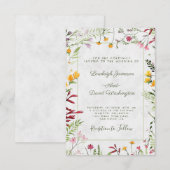 Budget Garden floral bruiloft Kaart (Voorkant / Achterkant)