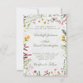 Budget Garden floral bruiloft Kaart (Voorkant)