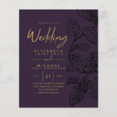 BUDGET  Garden Leaf Classic Wedding Invites (Voorkant)