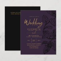BUDGET  Garden Leaf Classic Wedding Invites