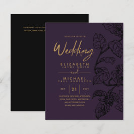 BUDGET  Garden Leaf Classic Wedding Invites