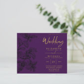 BUDGET  Garden Leaf Classic Wedding Invites (Staand voorkant)