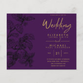 BUDGET  Garden Leaf Classic Wedding Invites (Voorkant)