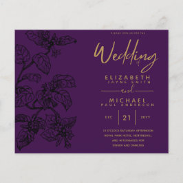 BUDGET  Garden Leaf Classic Wedding Invites