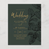 BUDGET  Garden Leaf Classic Wedding Invites (Voorkant)