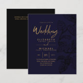 BUDGET  Garden Leaf Classic Wedding Invites (Voorkant / Achterkant)