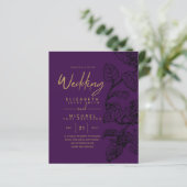 BUDGET  Garden Leaf Classic Wedding Invites (Staand voorkant)
