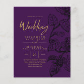 BUDGET  Garden Leaf Classic Wedding Invites (Voorkant)