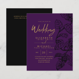 BUDGET  Garden Leaf Classic Wedding Invites