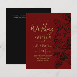 BUDGET  Garden Leaf Classic Wedding Invites