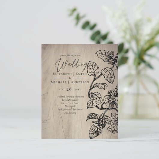 BUDGET  Garden Leafy Classic Wedding Investie (Staand voorkant)