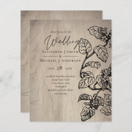 BUDGET  Garden Leafy Classic Wedding Investie