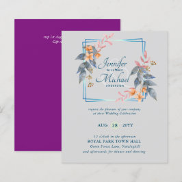 BUDGET Garden Leaves Fall Wedding nodigt Blauwgroe