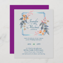 BUDGET Garden Leaves Fall Wedding nodigt Blauwgroe