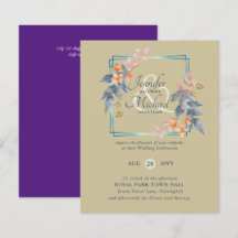 BUDGET Garden Leaves Fall Wedding nodigt Blauwgroe