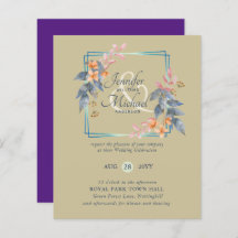 BUDGET Garden Leaves Fall Wedding nodigt Blauwgroe